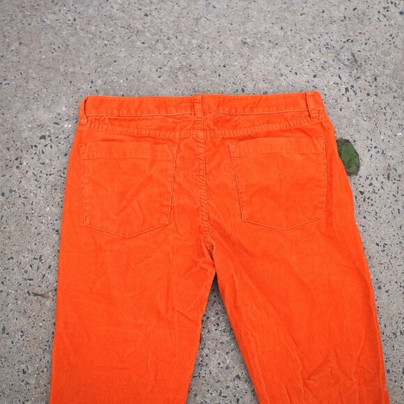 J.Crew Corduroy Jeans Size 31R Orange City Fit Straight Leg Fall Winter Pants - Picture 10 of 12